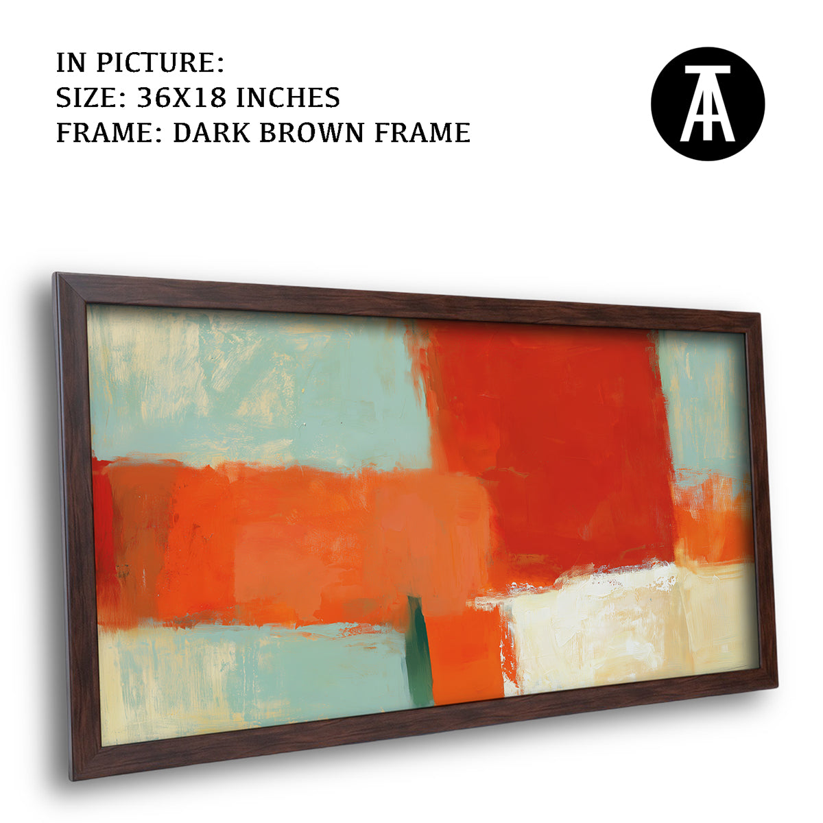 Artwork in Dark Brown Frame