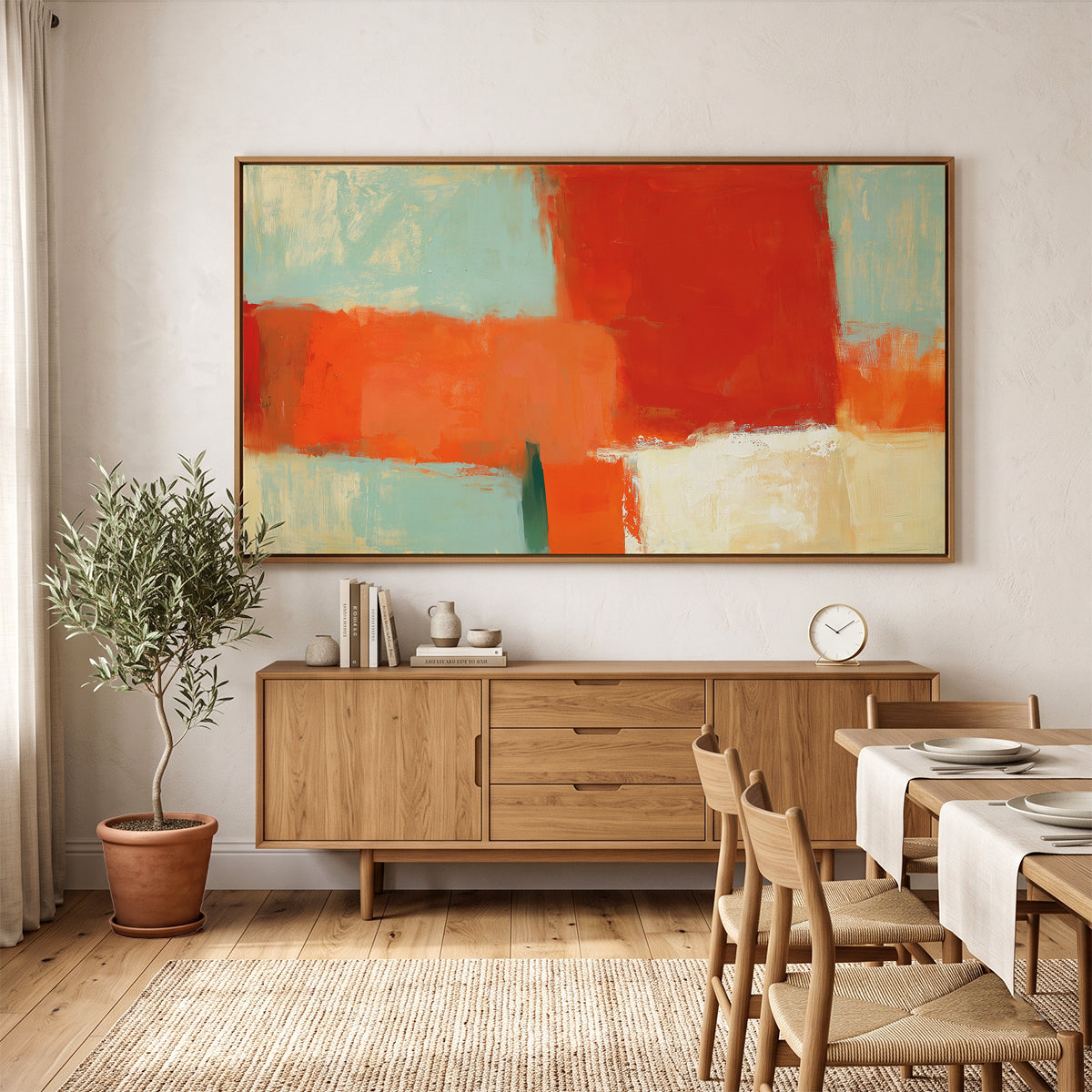 Abstract Painting in a Lifestyle Setting