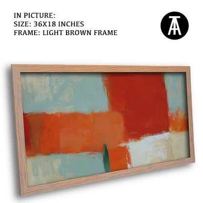 Artwork in Light Brown Frame