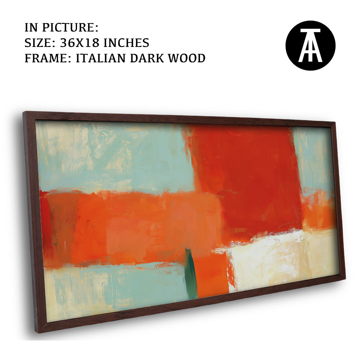 Artwork in Dark Wood Frame