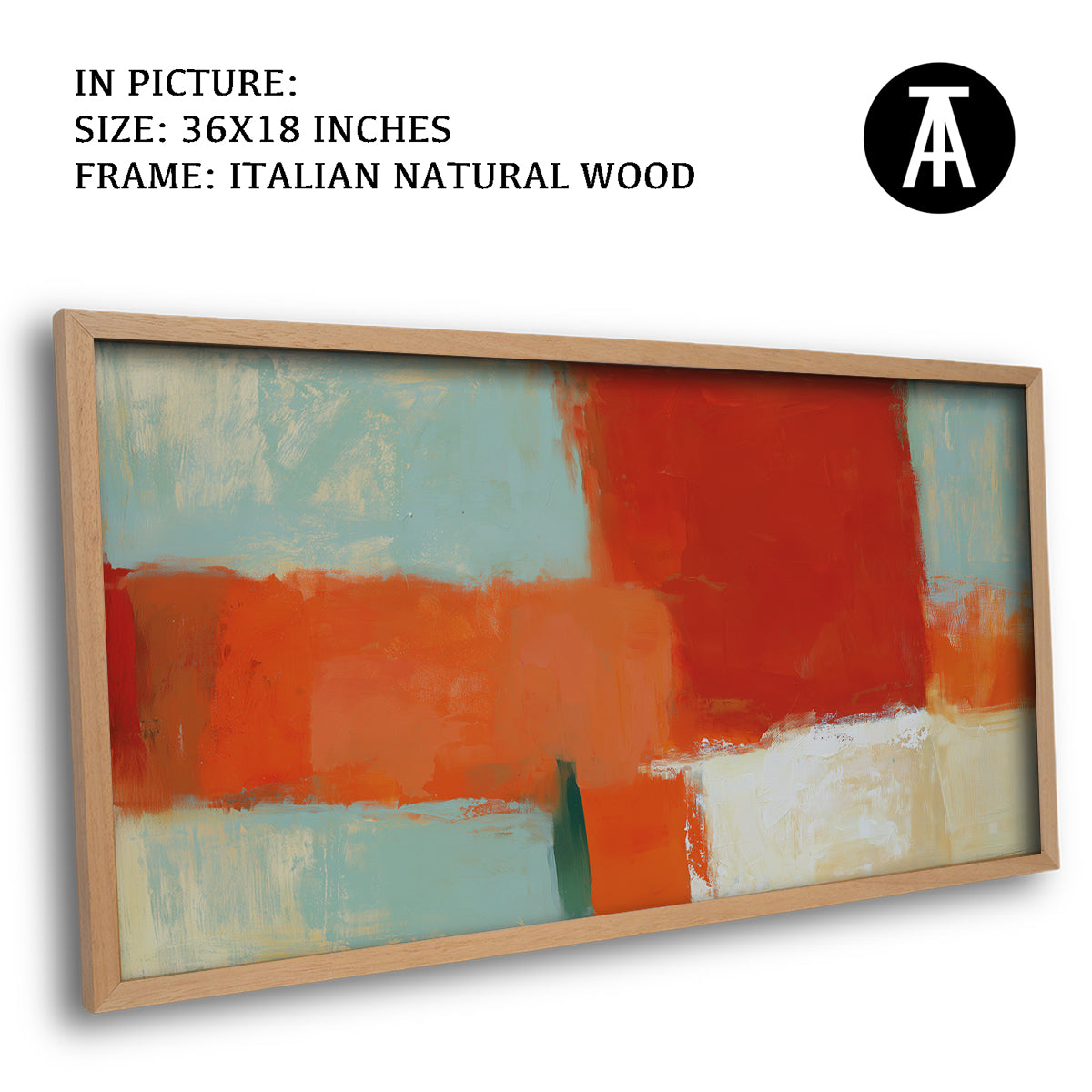 Artwork in Natural Wood Frame