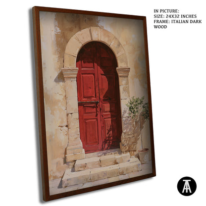 Artwork in Dark Wood Frame