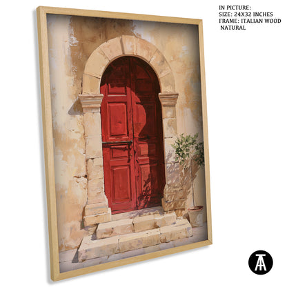 Artwork in Natural Wood Frame