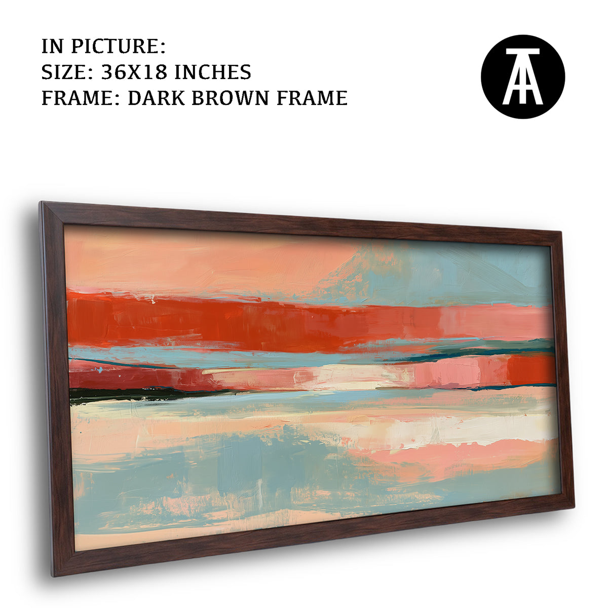 Artwork in Dark Brown Frame