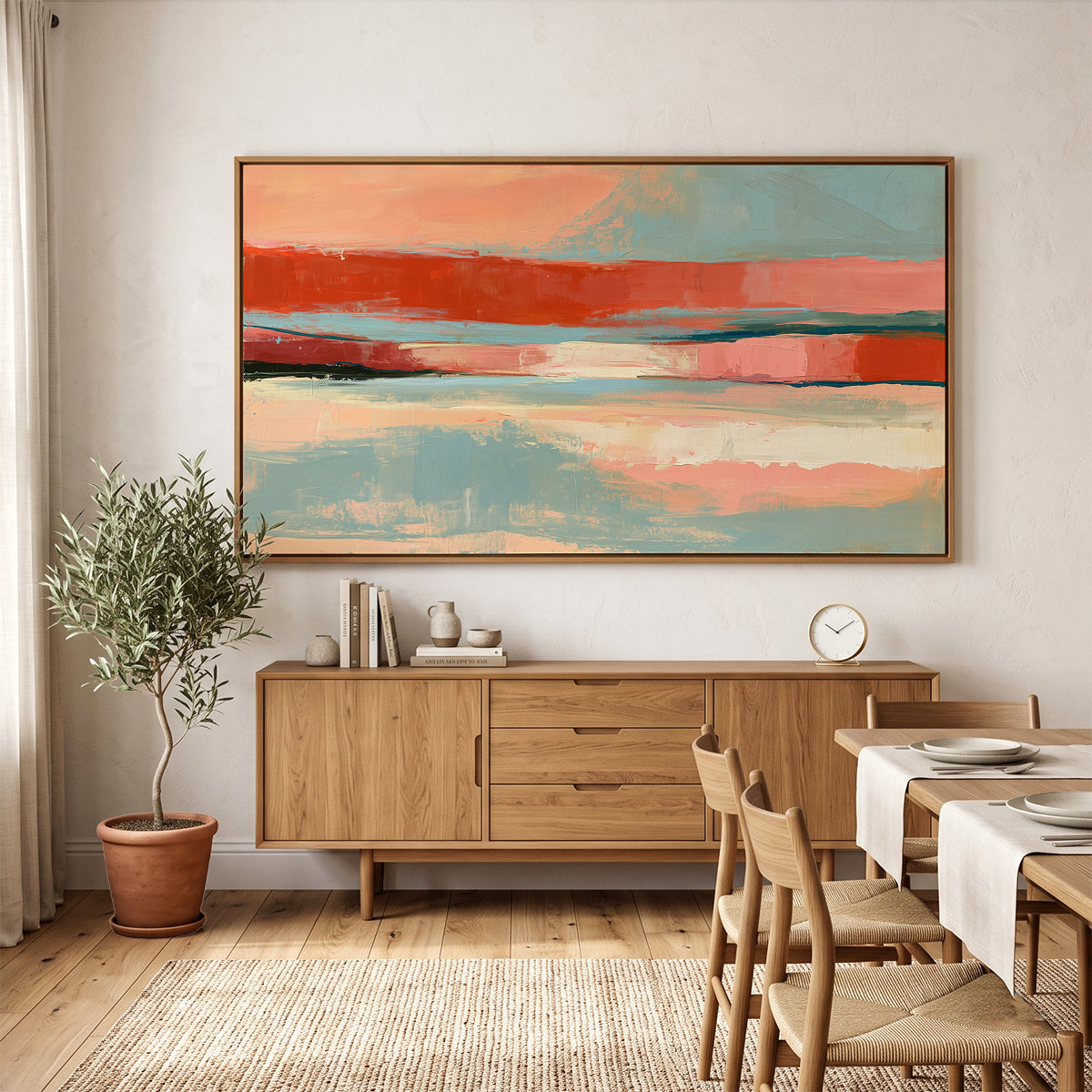 Abstract Painting in a Lifestyle Setting