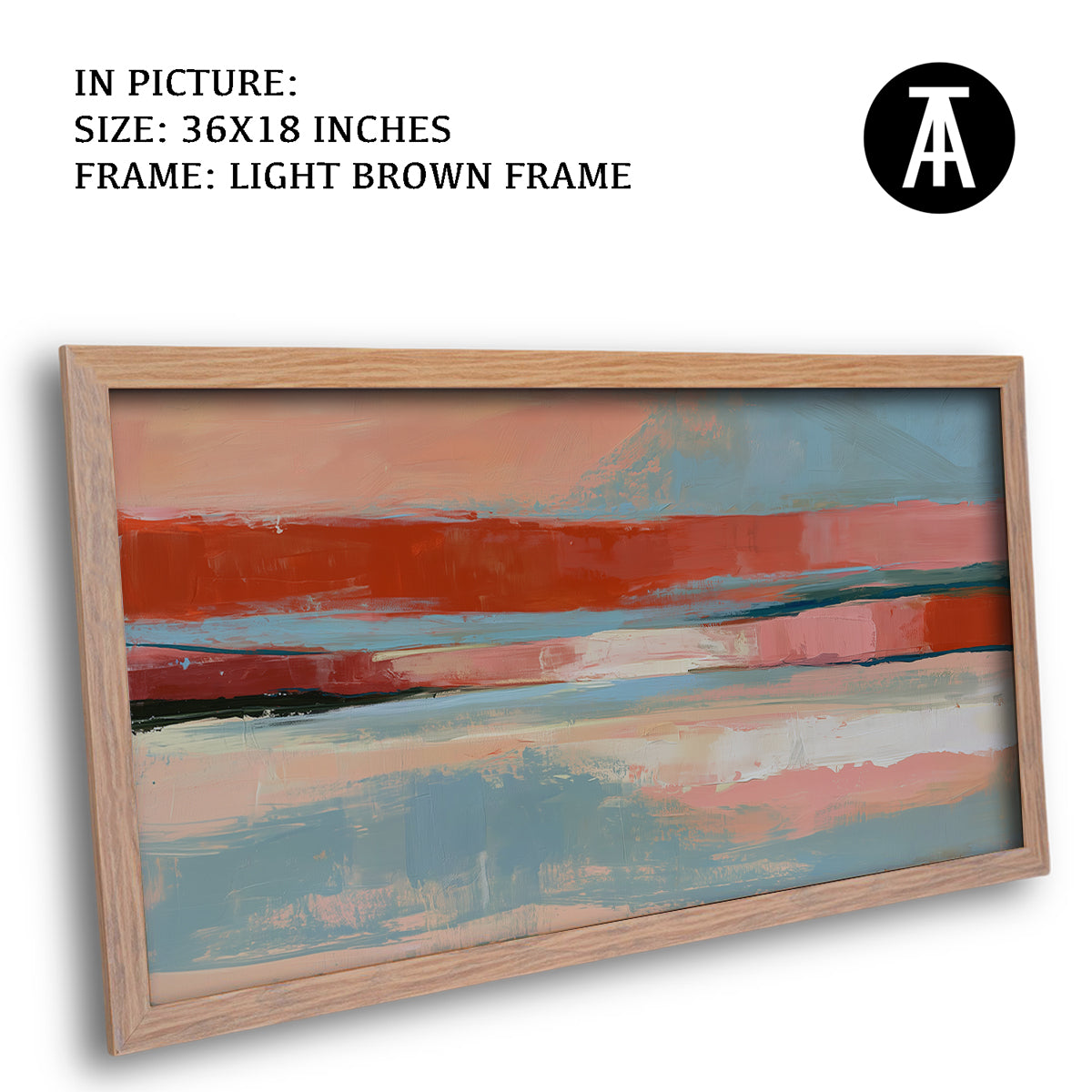 Artwork in Light Brown Frame