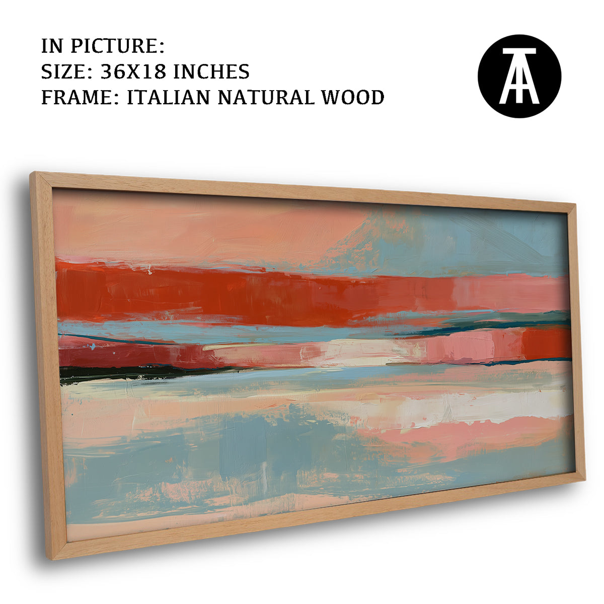 Artwork in Natural Wood Frame