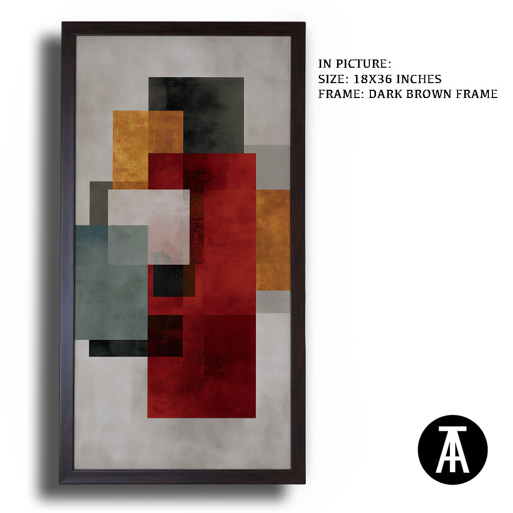 Artwork in Dark Brown Frame
