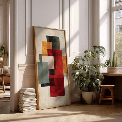 Panoramic Indian Painting in a Lifestyle Setting