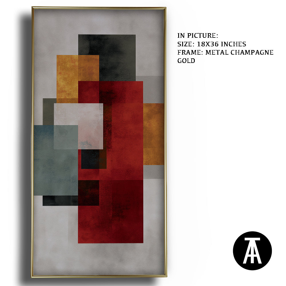 Artwork in Metal Champagne Gold Frame