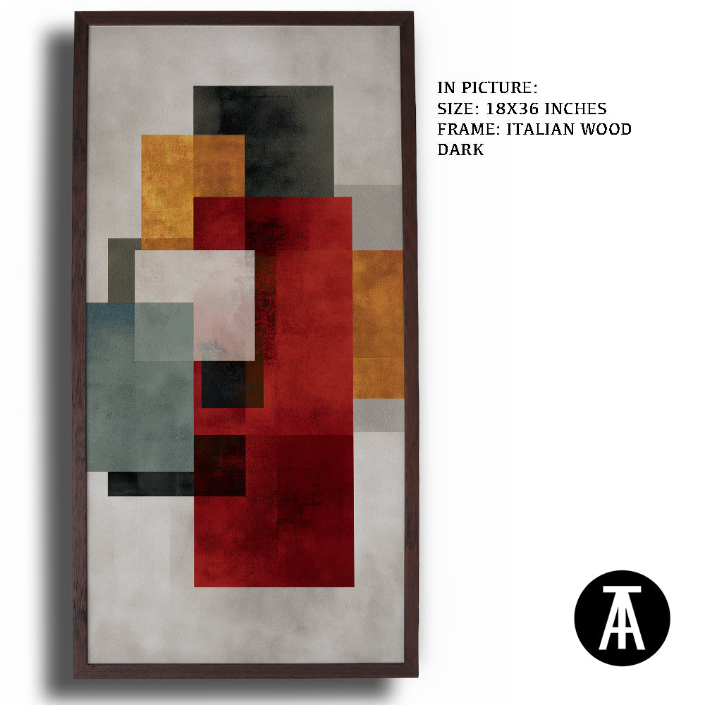 Artwork in Dark Wood Frame