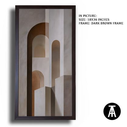 Artwork in Dark Brown Frame