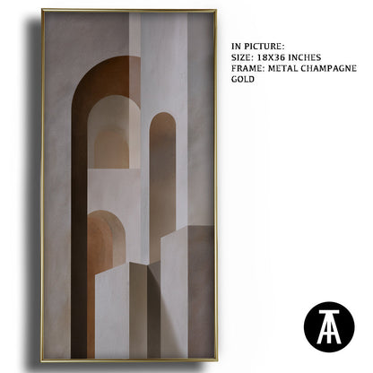 Artwork in Metal Champagne Gold Frame