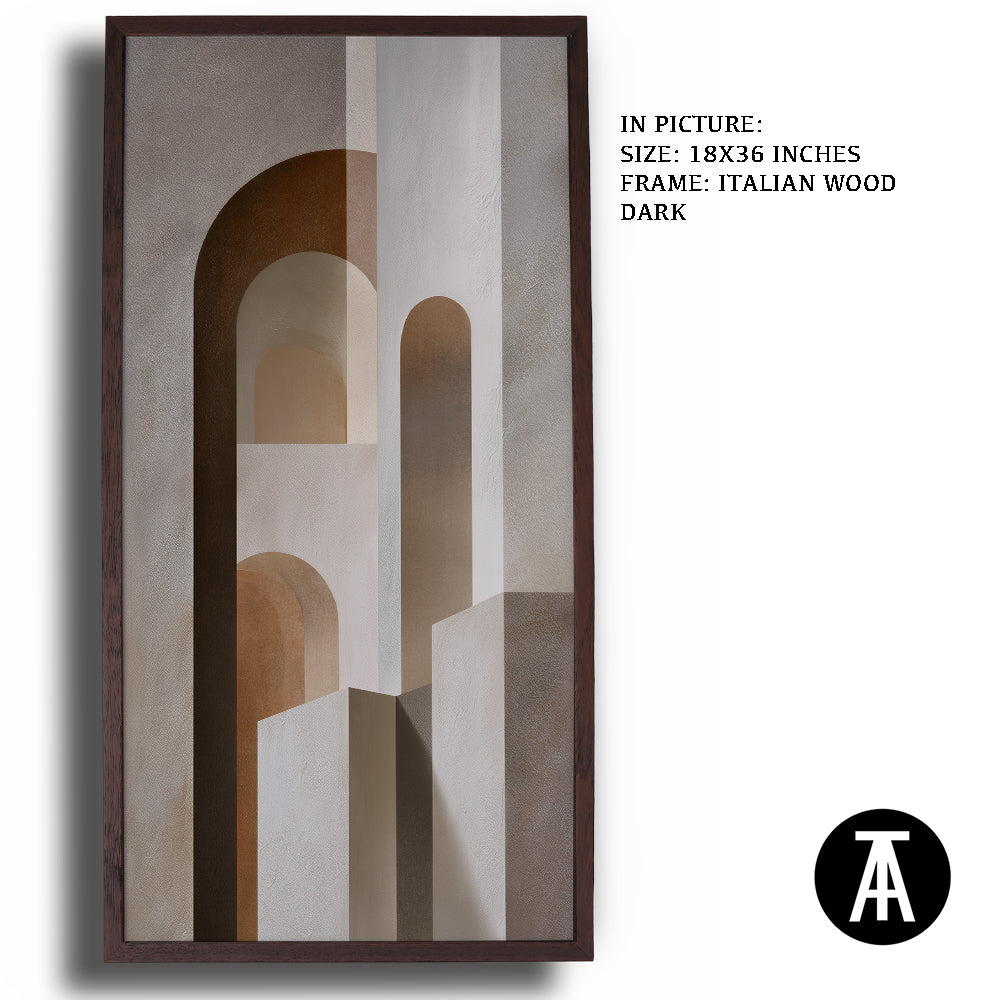 Artwork in Dark Wood Frame