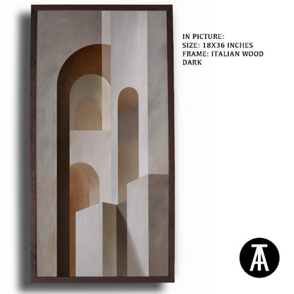 Artwork in Dark Wood Frame