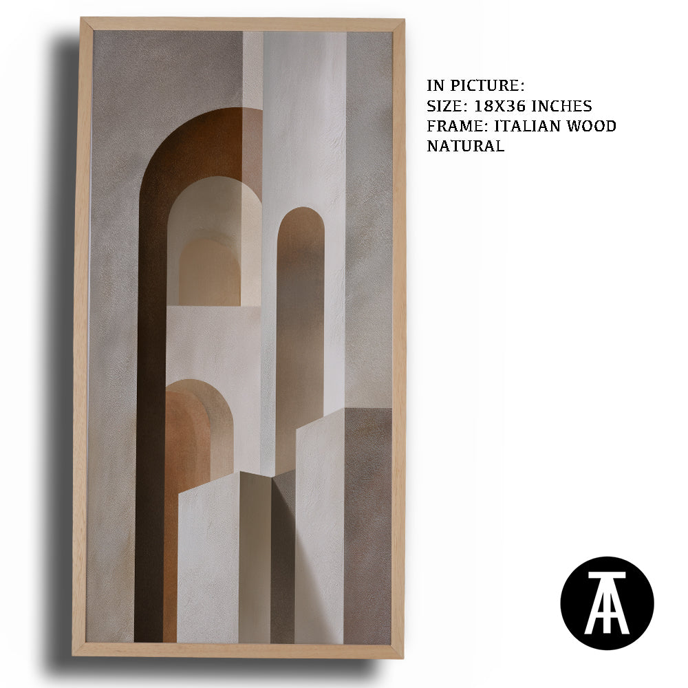 Artwork in Natural Wood Frame