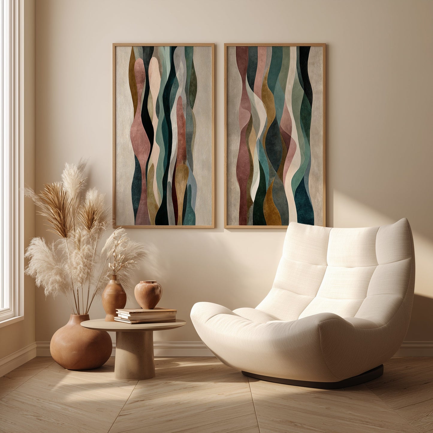 Bauhaus Abstract Painting in a Lifestyle Setting