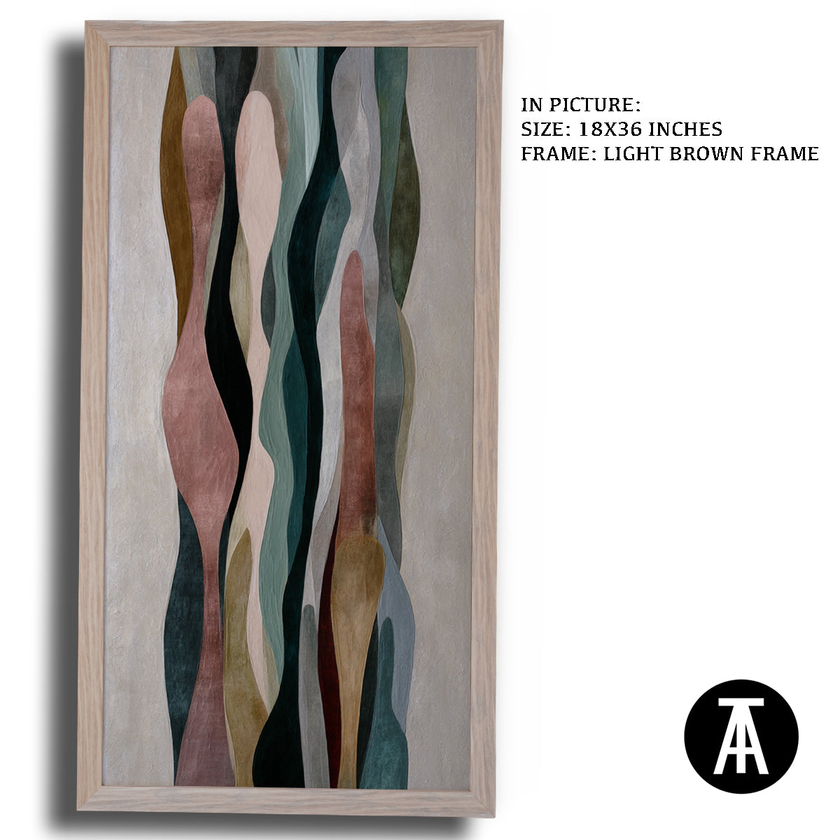 Artwork in Dark Brown Frame