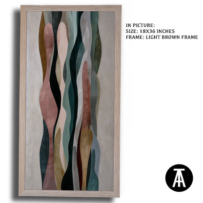 Artwork in Dark Brown Frame