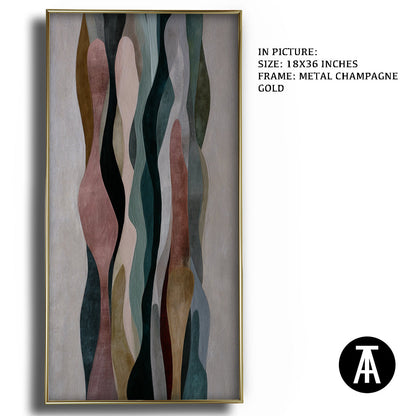 Artwork in Light Brown Frame