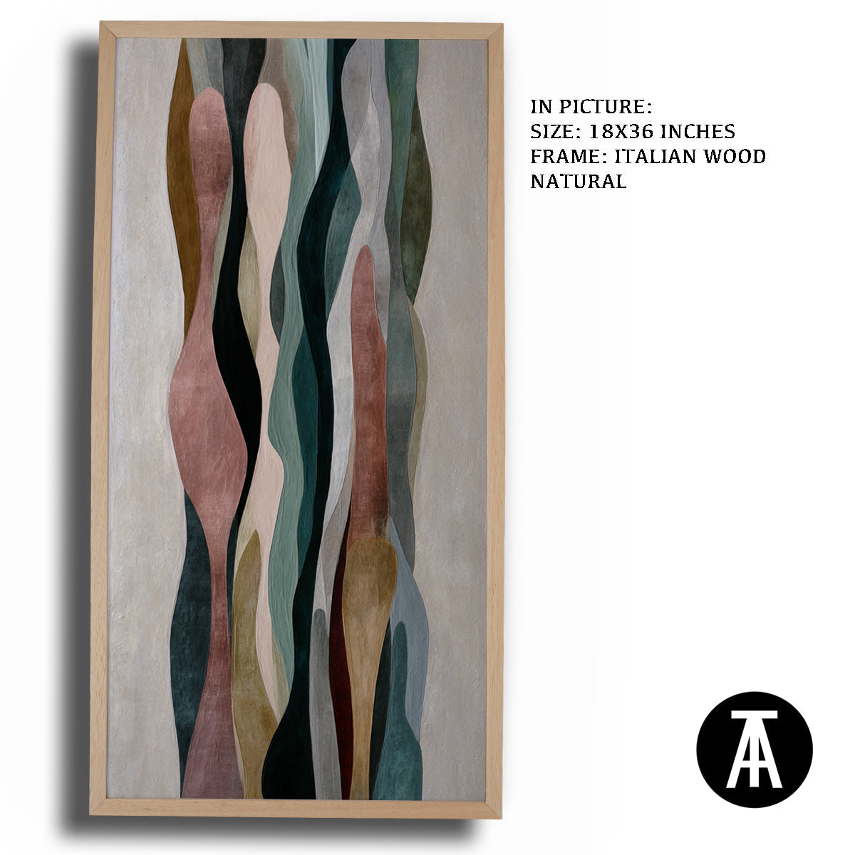 Artwork in Dark Wood Frame