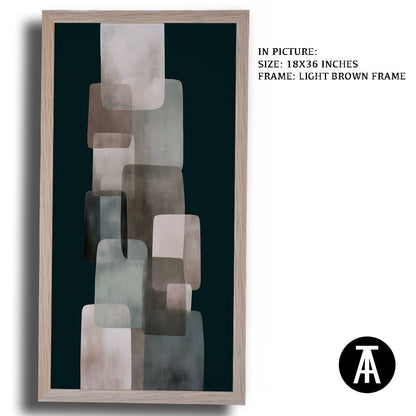 Artwork in Light Brown Frame