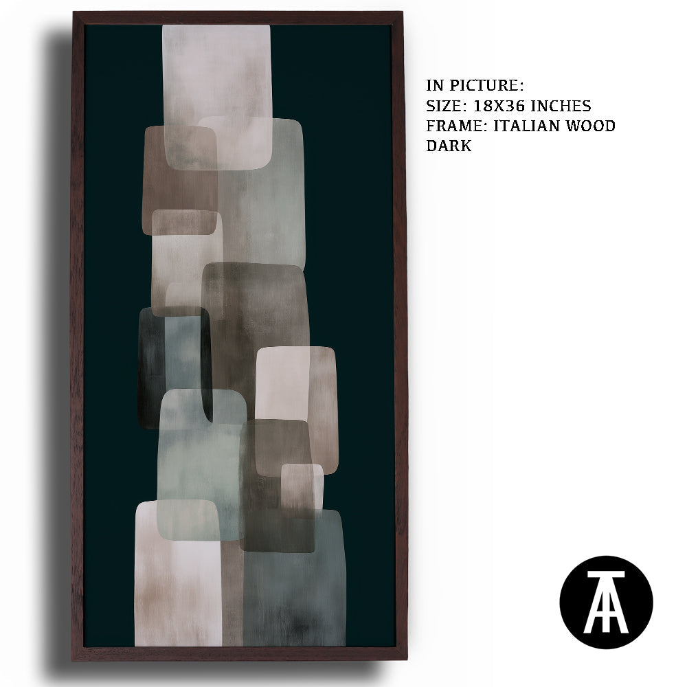 Artwork in Dark Wood Frame