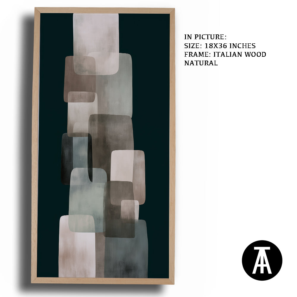 Artwork in Natural Wood Frame