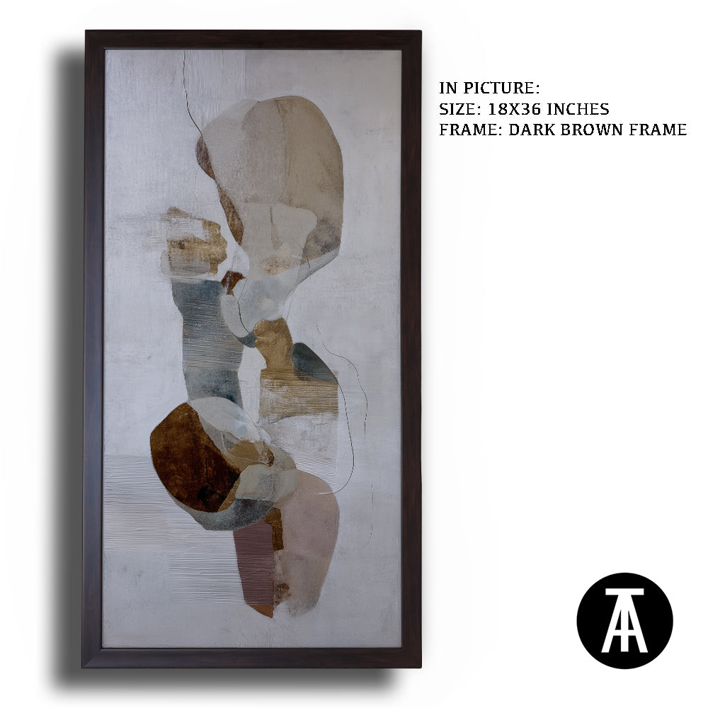 Artwork in Dark Brown Frame