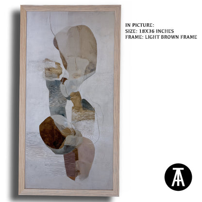 Artwork in Light Brown Frame