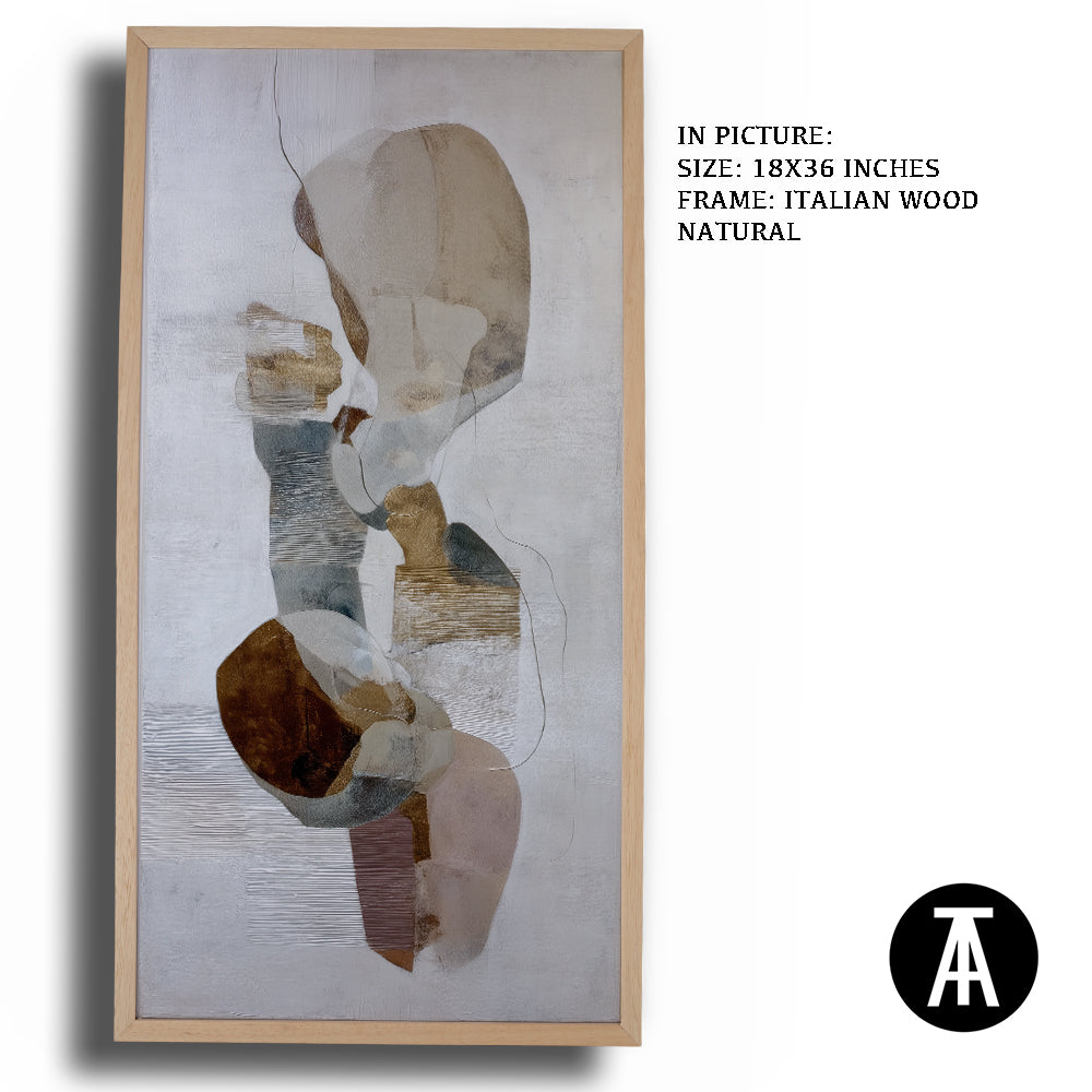 Artwork in Natural Wood Frame