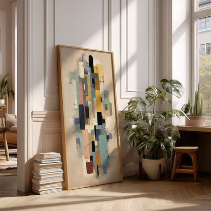 Panoramic Indian Painting in a Lifestyle Setting