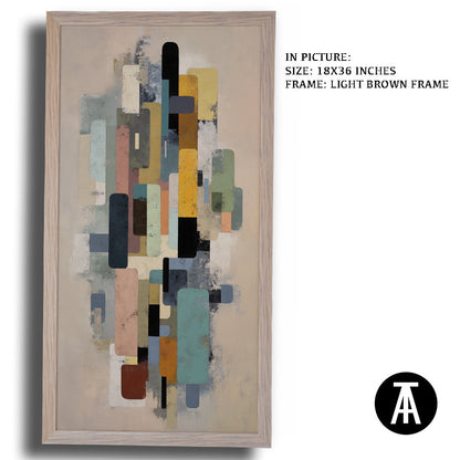 Artwork in Light Brown Frame