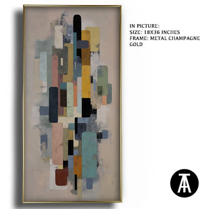 Artwork in Metal Champagne Gold Frame