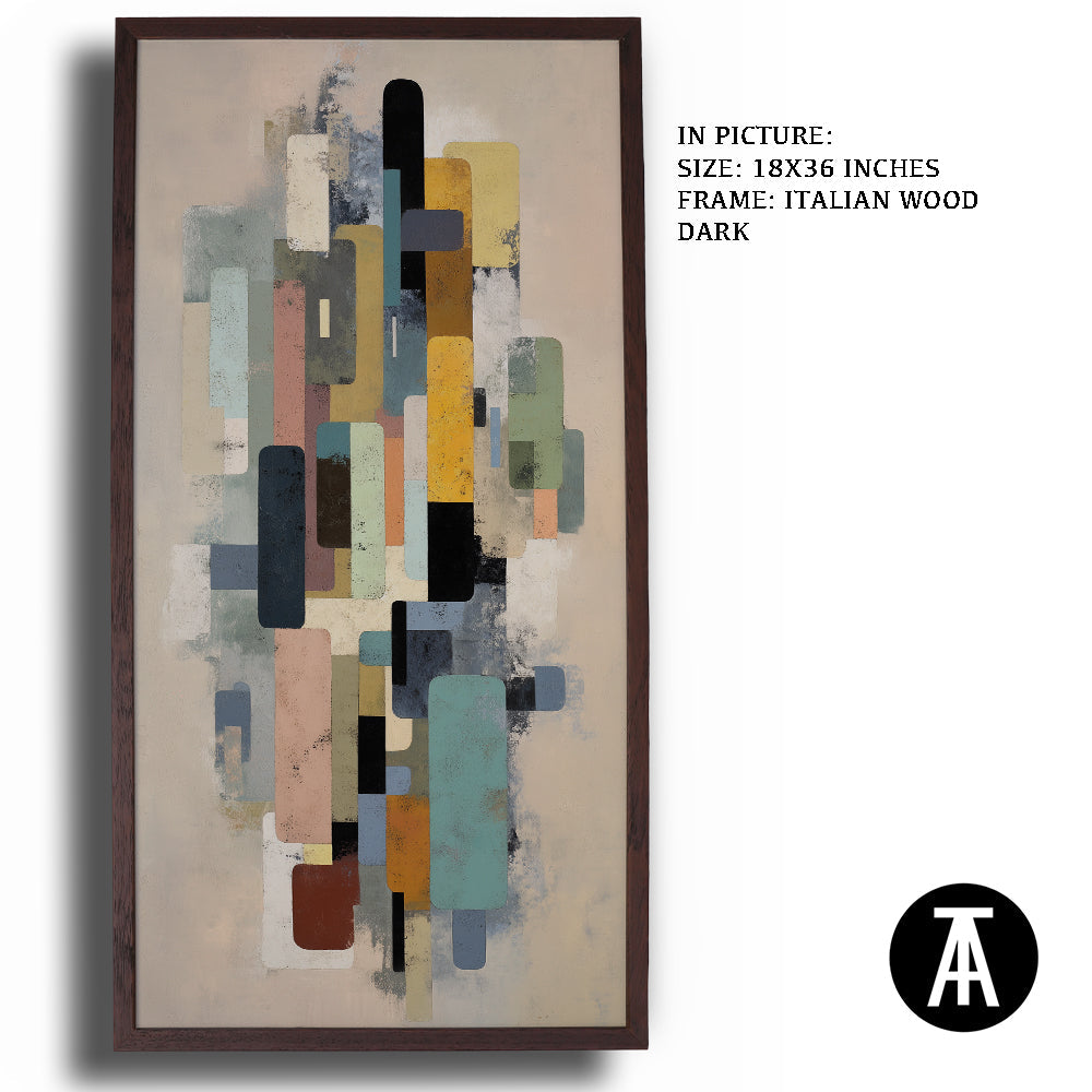 Artwork in Dark Wood Frame