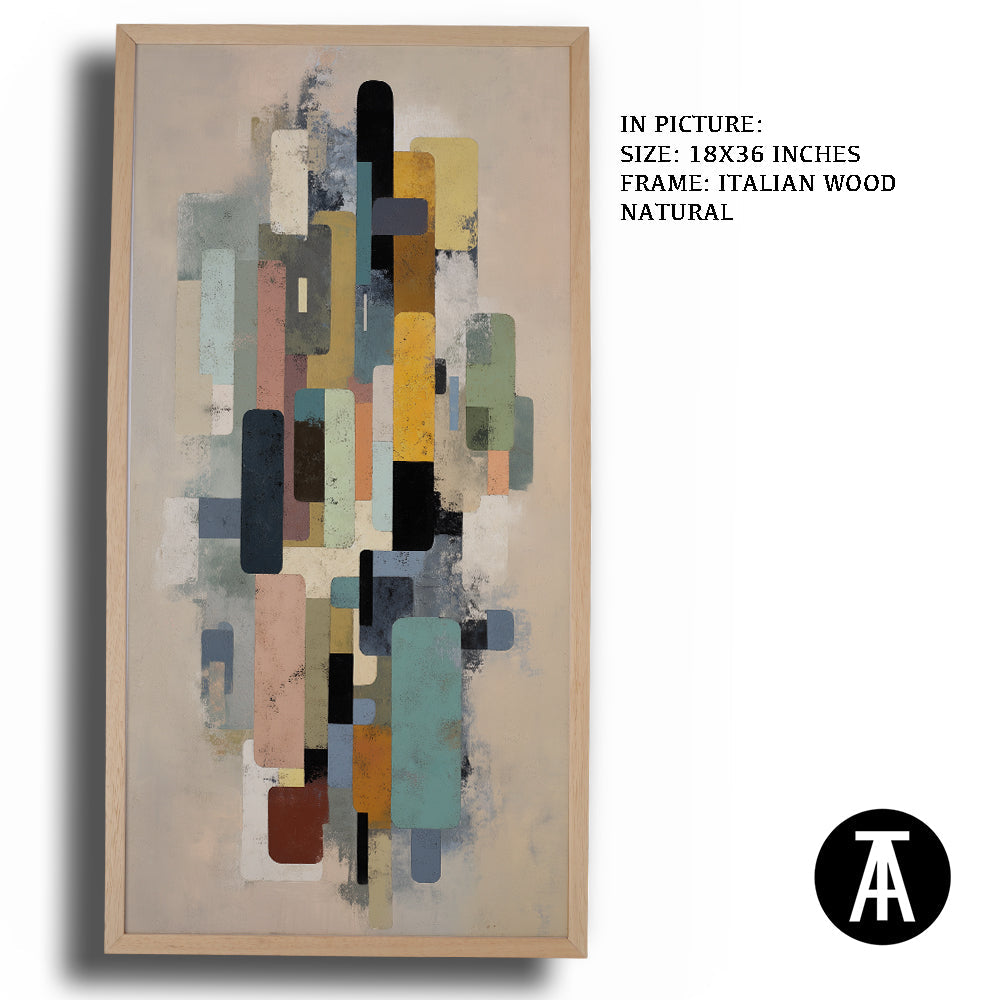 Artwork in Natural Wood Frame