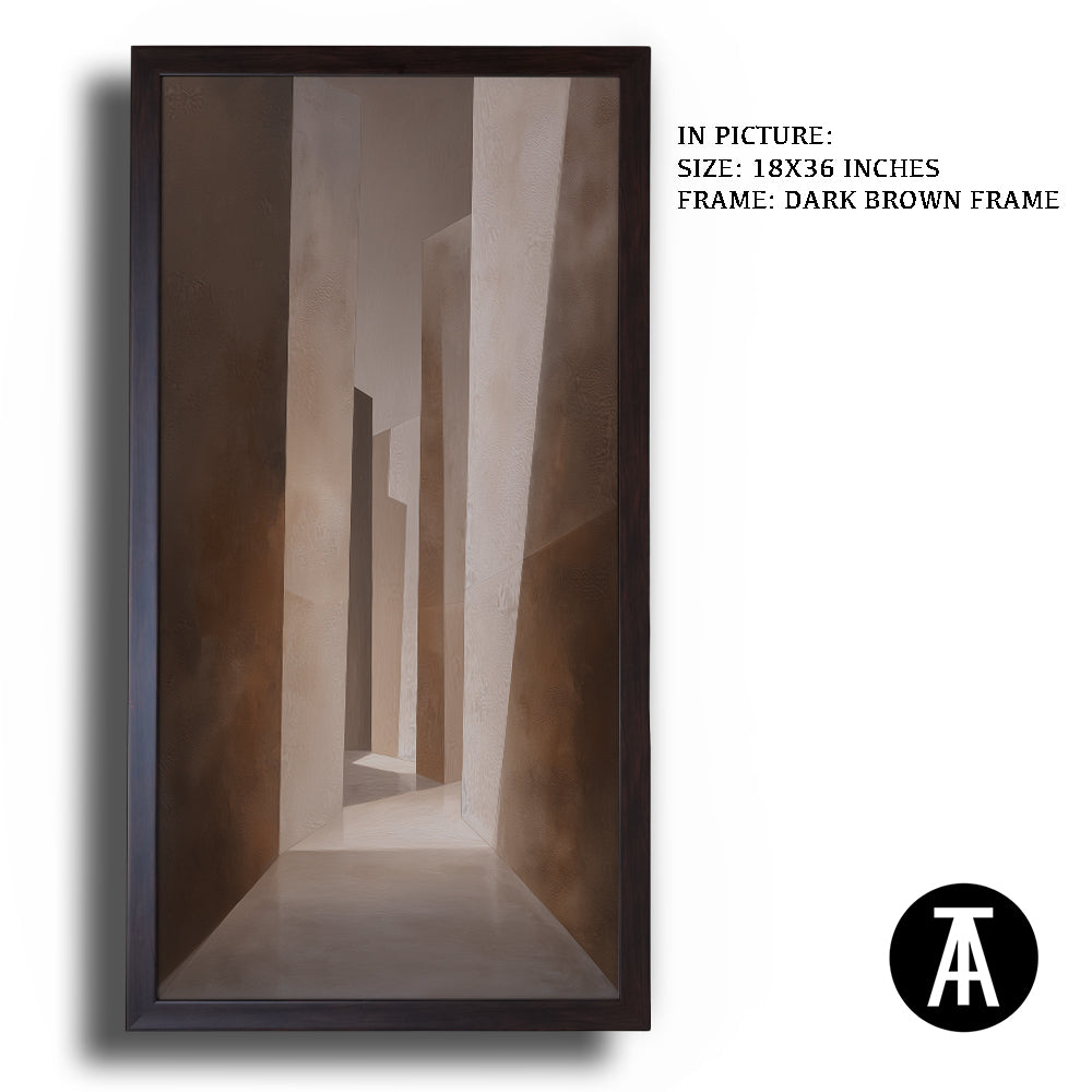 Artwork in Dark Brown Frame