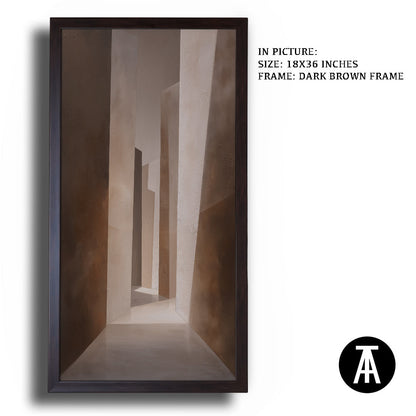 Artwork in Dark Brown Frame