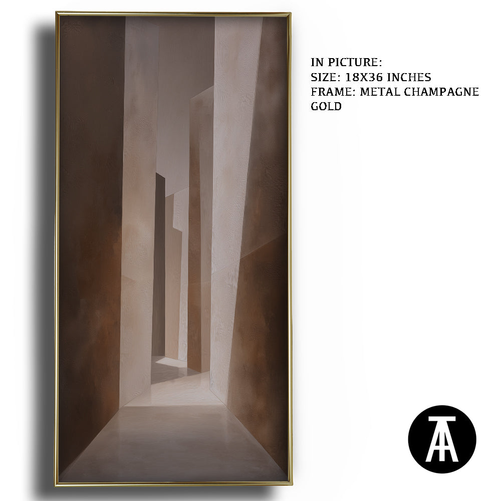 Artwork in Metal Champagne Gold Frame