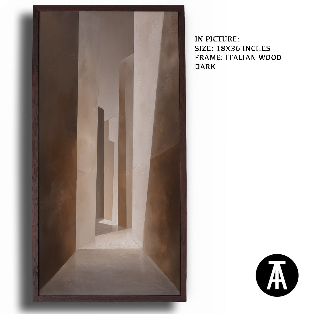 Artwork in Dark Wood Frame