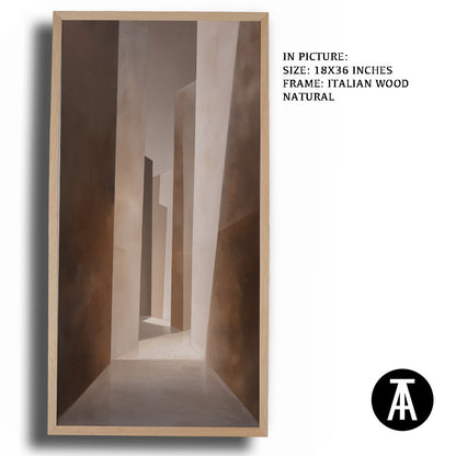 Artwork in Natural Wood Frame