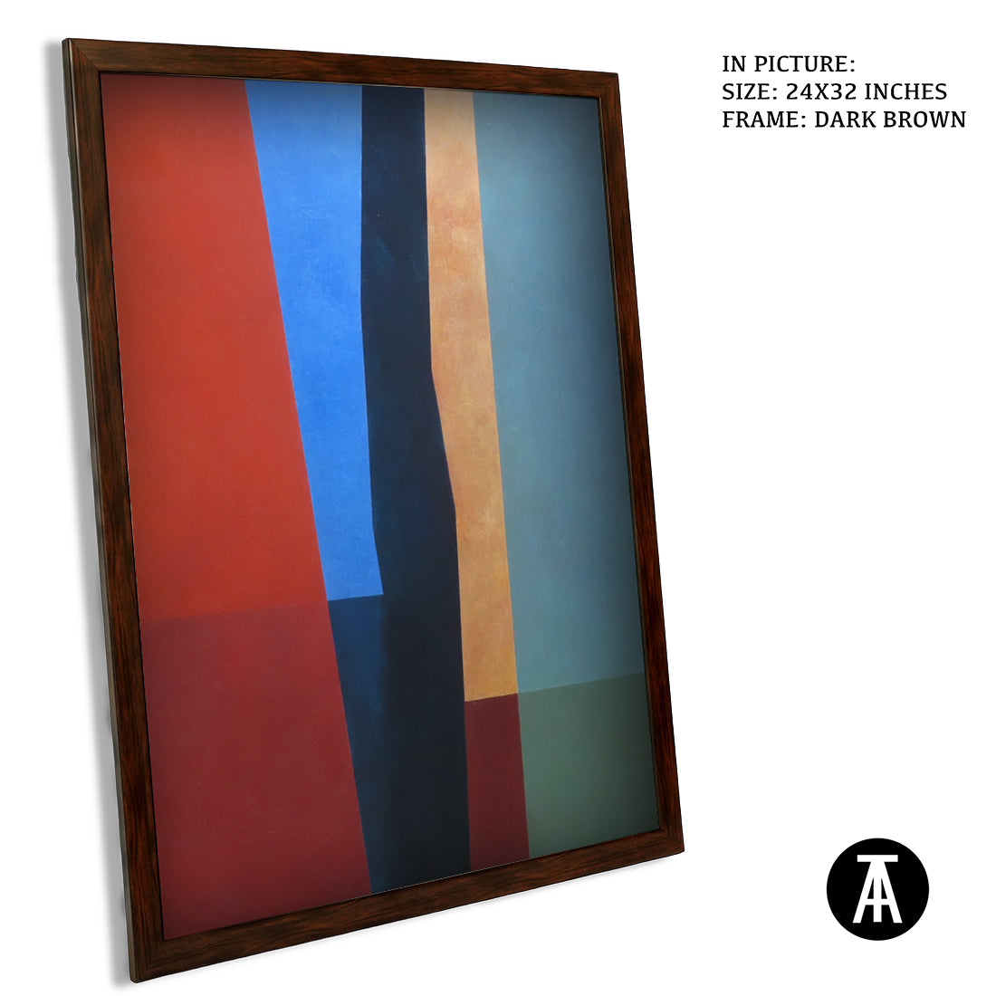 Artwork in Dark Brown Frame