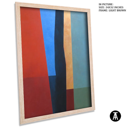 Artwork in Light Brown Frame