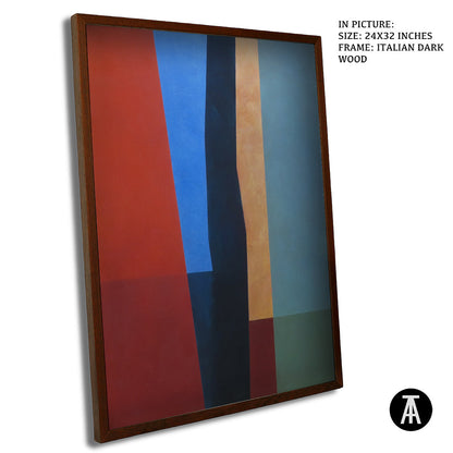 Artwork in Dark Wood Frame