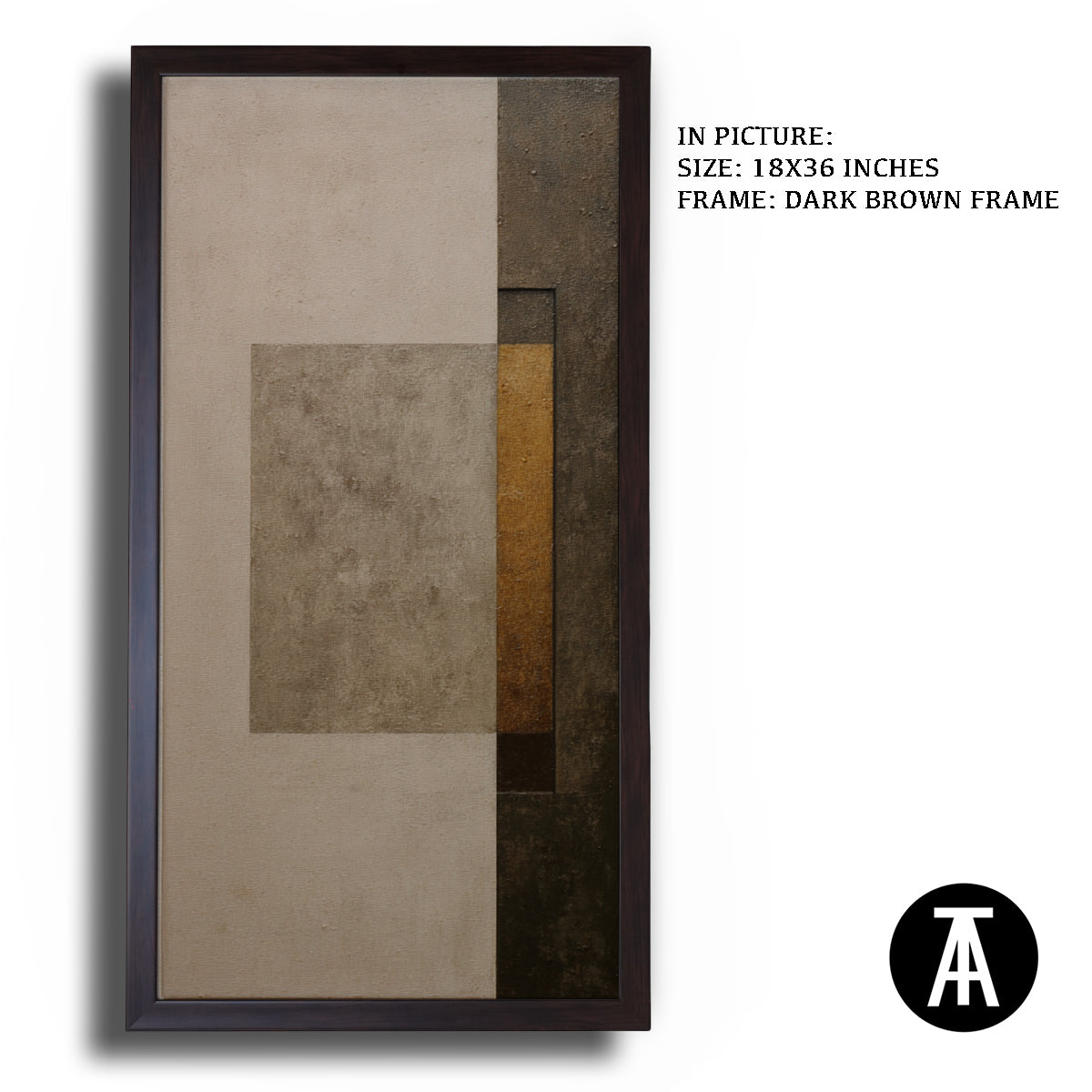 Artwork in Metal Champagne Gold Frame