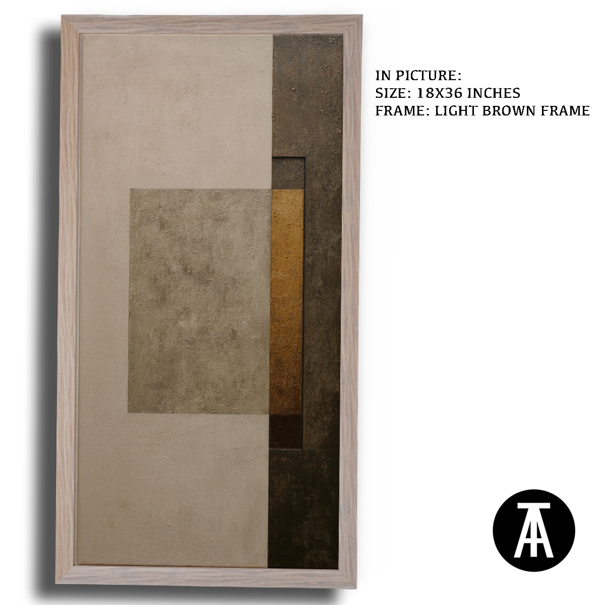 Artwork in Dark Brown Frame