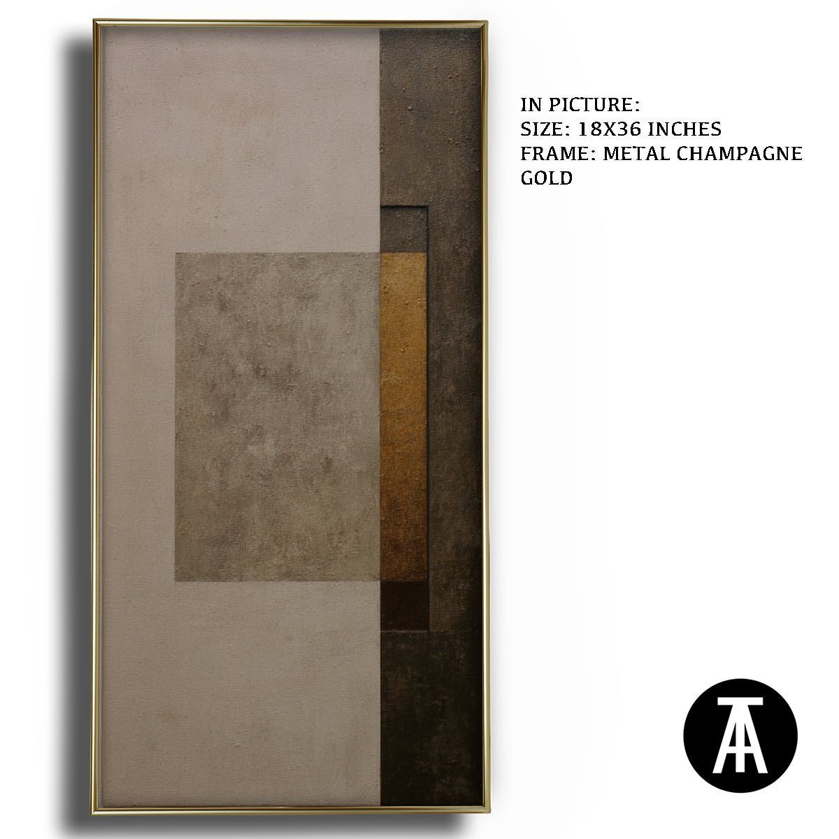 Artwork in Light Brown Frame