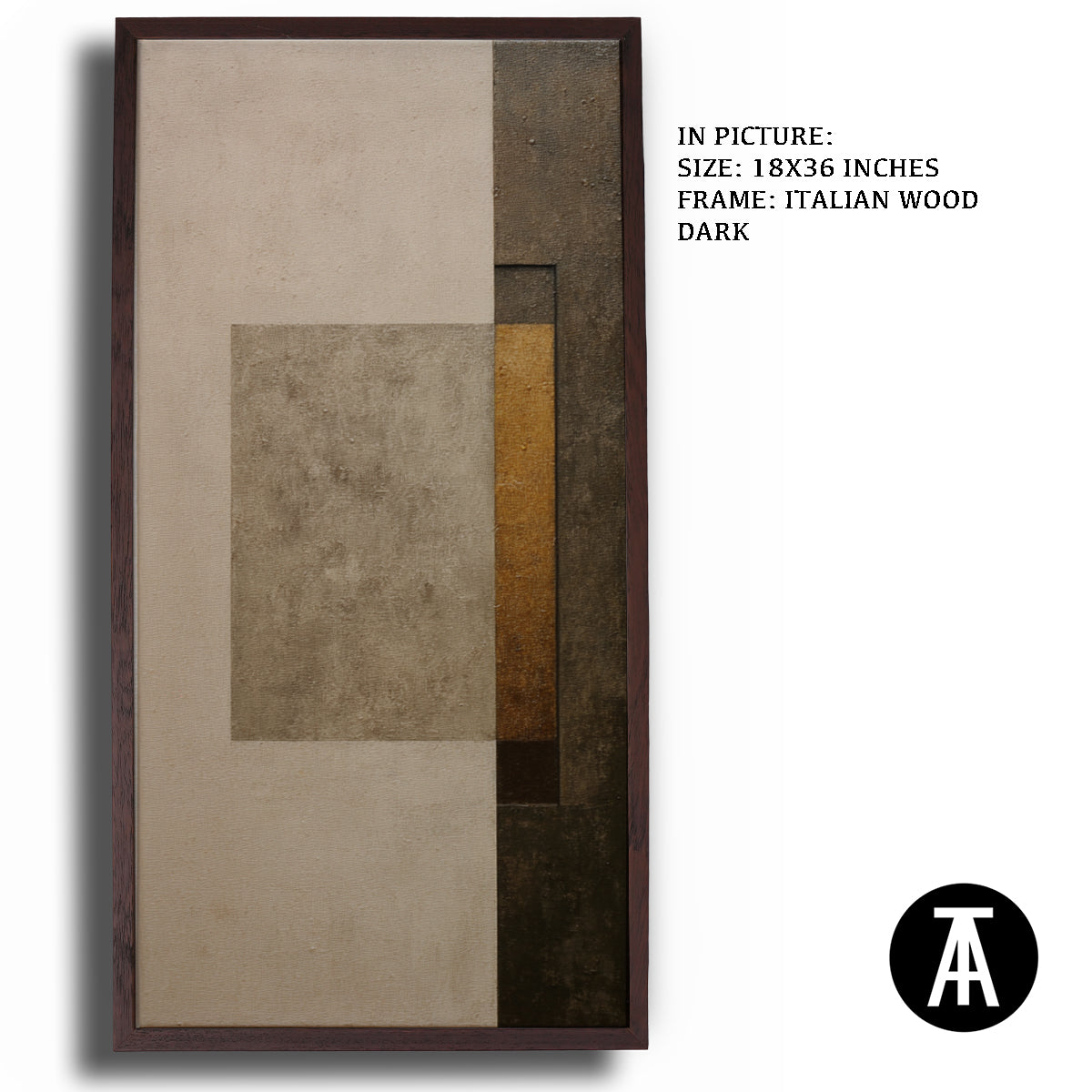 Artwork in Natural Wood Frame