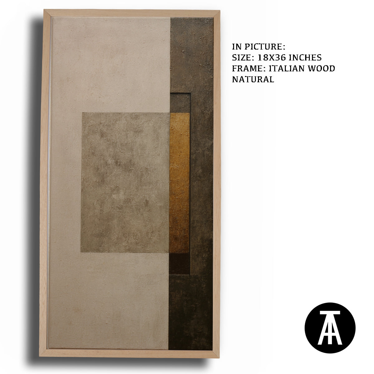 Artwork in Dark Wood Frame