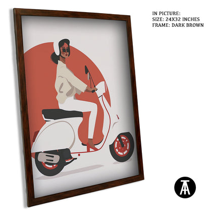 Artwork in Dark Brown Frame